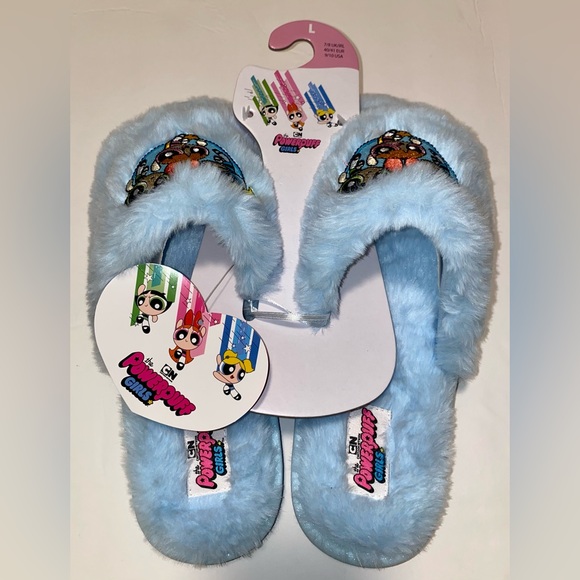 The Powerpuff Girls Women’s Slippers Color: Light Blue Size: Large - Picture 5 of 12